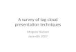 A survey of tag cloud presentation techniques Mogens Nielsen June 6th 2007