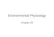 Environmental Physiology Chapter 29. Slide 2 Fig. 29-1, pg: 879 Plasma Growth Hormone (mg/dl) Plasma Cortisol (mg/dl) Metabolic Rate (ml O 2 /hr) Body