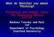 What do Sketches say about Thinking? Pictorial and Verbal Tools for Conveying Routes (COSIT 1999) Barbara Tversky and Paul Lee Department of Psychology