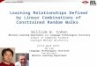 Learning Relationships Defined by Linear Combinations of Constrained Random Walks William W. Cohen Machine Learning Department and Language Technologies