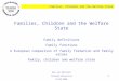 1 Families, Children and the Welfare State Family definitions Family functions A European comparison of family formation and family values Family, children
