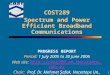 1 COST289 Spectrum and Power Efficient Broadband Communications PROGRESS REPORT Period: 1 July 2005 to 30 June 2006 Web site: ://cost289.ee.hacettepe.edu.tr
