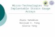 Micro-Technologies for Implantable Strain Gauge Arrays Anais Sahabian William C. Tang Gloria Yang