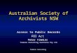 Timmins Consulting Australian Society of Archivists NSW Access to Public Records FOI Act Peter Timmins Timmins Consulting Australia Pty Ltd