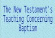 Perhaps no subject is more maligned in the religious world than the subject of baptism It is practiced in some form by almost every group claiming to