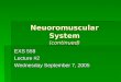 Neuoromuscular System (continued) EXS 558 Lecture #2 Wednesday September 7, 2005