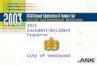3511 Incident/Accident Tracking City of Vancouver