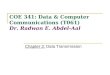 Chapter 3: Data Transmission COE 341: Data & Computer Communications (T061) Dr. Radwan E. Abdel-Aal