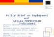 International Labour Organization Policy Brief on Employment and Social Protection Indicators Christina Behrendt (Social Protection Sector) Mariàngels
