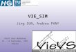 VieVS User Workshop 14 – 16 September, 2011 Vienna VIE_SIM Jing SUN, Andrea PANY