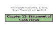 Chapter 23: Statement of Cash Flows Intermediate Accounting, 11th ed. Kieso, Weygandt, and Warfield