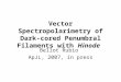 Vector Spectropolarimetry of Dark-cored Penumbral Filaments with Hinode Bellot Rubio ApJL, 2007, in press