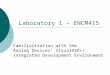 Laboratory 1 – ENCM415 Familiarization with the Analog Devices’ VisualDSP++ Integrated Development Environment