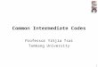 1 Common Intermediate Codes Professor Yihjia Tsai Tamkang University