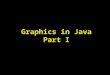 Graphics in Java Part I. Lecture Objectives Understand the basic concepts of Computer Graphics Learn about Computer Graphics Applications Learn about
