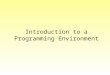 Introduction to a Programming Environment. What is a Computer Program? A program is a set of step-by-step instructions to the computer telling it to carry