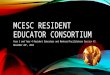 MCESC RESIDENT EDUCATOR CONSORTIUM Year 3 and Year 4 Resident Educators and Mentors/Facilitators Session #2 November 20 th, 2014