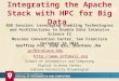 Integrating the Apache Stack with HPC for Big Data AGU Session: Leveraging Enabling Technologies and Architectures to Enable Data Intensive Science II