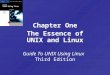 Chapter One The Essence of UNIX and Linux Guide To UNIX Using Linux Third Edition