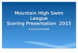 Mountain High Swim League Scoring Presentation 2015 Scoring Committee 1