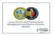 Army DCIPS 2010 Performance Management and Bonus Process Review