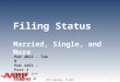 TAX-AIDE Filing Status Married, Single, and More NTTC Training – TY 2014 1 Pub 4012 – Tab B Pub 4491 – Part 2 Pub 17 – Chapter 2