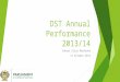 DST Annual Performance 2013/14 Vukani Eliya Madikane 14 October 2014