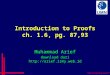 Introduction to Proofs ch. 1.6, pg. 87,93 Muhammad Arief download dari  