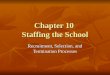 Chapter 10 Staffing the School Recruitment, Selection, and Termination Processes