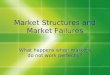 Market Structures and Market Failures What happens when markets do not work perfectly?