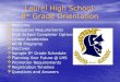 Laurel High School 8 th Grade Orientation  Welcome  Graduation Requirements  High School Completer Options  Career Academies  AP/IB Programs  Electives