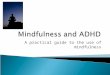 A practical guide to the use of mindfulness.  One of the best ways to practice mindfulness on your own is to learn meditation. "The purpose of meditation