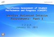Smarter Balanced Interim Assessments: Part I Smarter Balanced Interim Assessments: Part I 1–2 p.m. January 15, 2015 California Assessment of Student Performance