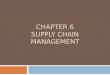 CHAPTER 6 SUPPLY CHAIN MANAGEMENT. SCM – some definitions  Supply chain management (SCM) The coordination of all supply activities of an organization