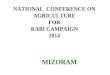 NATIONAL CONFERENCE ON AGRICULTURE FOR RABI CAMPAIGN 2014 MIZORAM