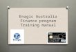Enagic Australia Finance program Training manual