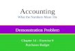 Demonstration Problem Chapter 14 – Exercise 9 Purchases Budget Accounting What the Numbers Mean 10e