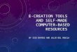 E-CREATION TOOLS AND SELF-MADE COMPUTER-BASED RESOURCES BY ISIS BATRES AND JULIO DEL ÁGUILA