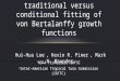 Hui-Hua Lee 1, Kevin R. Piner 1, Mark N. Maunder 2 Evaluation of traditional versus conditional fitting of von Bertalanffy growth functions 1 NOAA Fisheries,