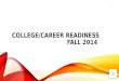 COLLEGE/CAREER READINESS FALL 2014 1 2 SEATING CHARTS ARE MANDATORY!! A seating chart MUST be used for every CCR assessment that is administered by a