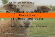 Management Diseases and Parasites of Sheep and Goats By: Mohammed Sabah 2014 Common Problems and Solutions An-Najah National University