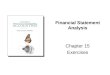 Chapter 15 Exercises Financial Statement Analysis