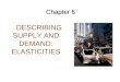 DESCRIBING SUPPLY AND DEMAND: ELASTICITIES Chapter 6