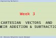 Engineering Mechanics Dr. Maisara Mohyeldin Gasim Mohamed Week 3 CARTESIAN VECTORS AND THEIR ADDITION & SUBTRACTION