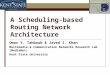 A Scheduling-based Routing Network Architecture Omar Y. Tahboub & Javed I. Khan Multimedia & Communication Networks Research Lab (MediaNet) Kent State