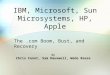 IBM, Microsoft, Sun Microsystems, HP, Apple by Chris Fenot, Sam Hauxwell, Wade Reese The.com Boom, Bust, and Recovery