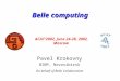 Belle computing ACAT'2002, June 24-28, 2002, Moscow Pavel Krokovny BINP, Novosibirsk On behalf of Belle Collaboration