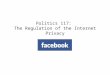 Politics 117: The Regulation of the Internet Privacy