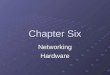 Chapter Six NetworkingHardware. Objectives Identify functions of LAN connectivity hardware Install and configure a network adapter (network interface
