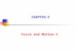 CHAPTER-5 Force and Motion-1. Ch 5-1 Physics  Physics: Study of cause of acceleration of an object  Cause: Force  Force is said to act on the object